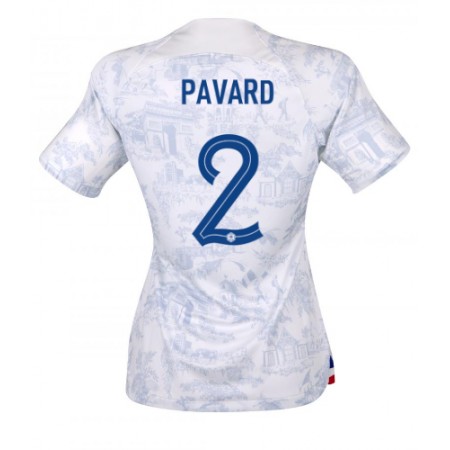 Frankrike Benjamin Pavard 2 Matchtröjor Dam Borta Fotbollströja VM 2022 Frankrike Benjamin Pavard 2 Matchtröjor Dam Borta Fotbollströja VM 2022